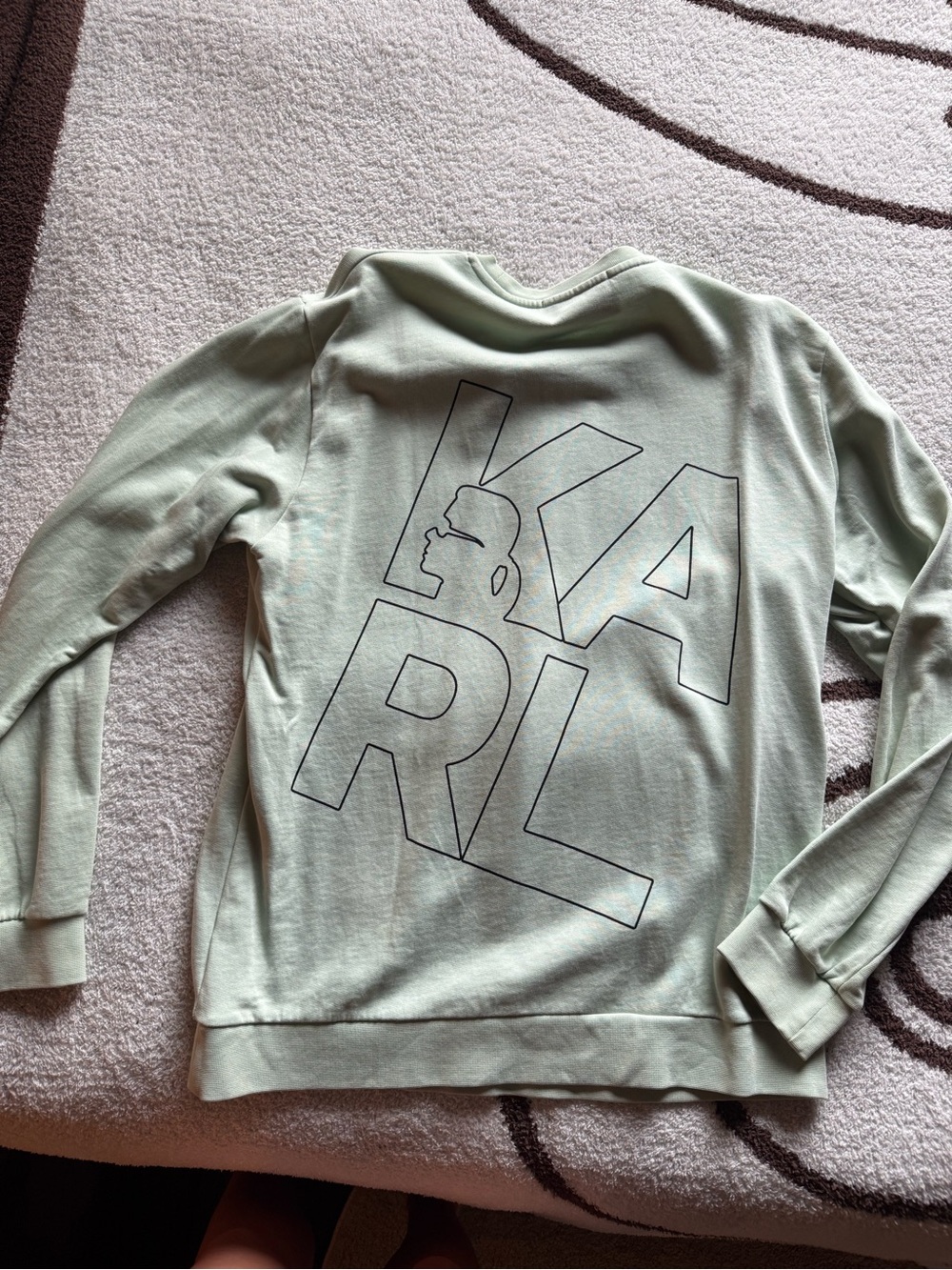 Karl Lagerfeld Mint Green Men’s Crewneck Sweatshirt